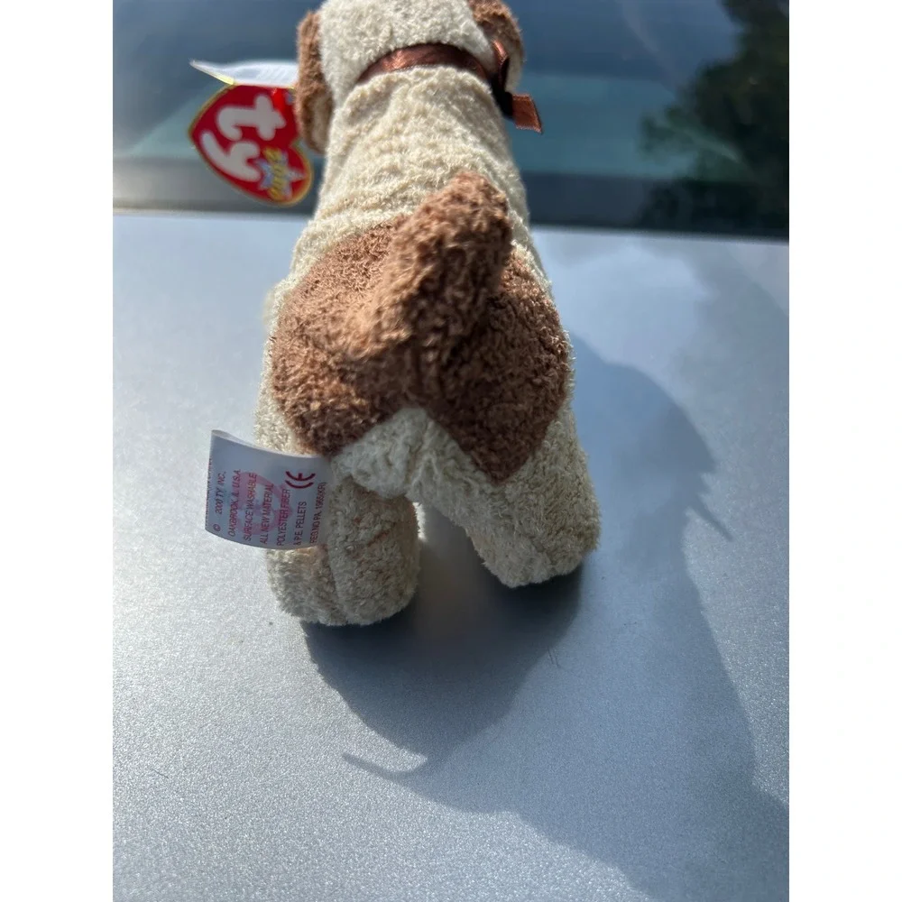 Ty Beanie Babies Rufus‎ Dog Kids Small Cream Brown Excellent 2000 Retired Plush